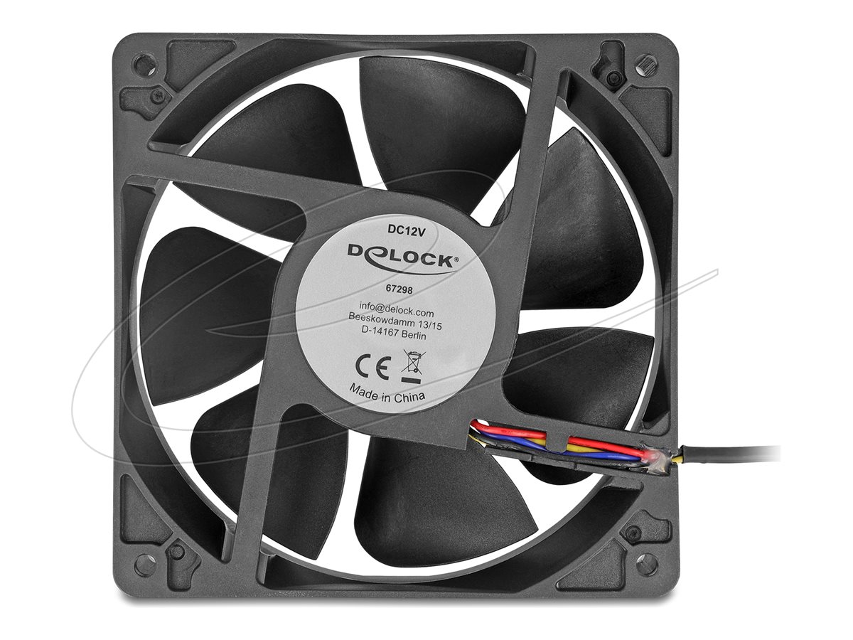 Delock Gehäuselüfter - axial - 120 mm - Schwarz