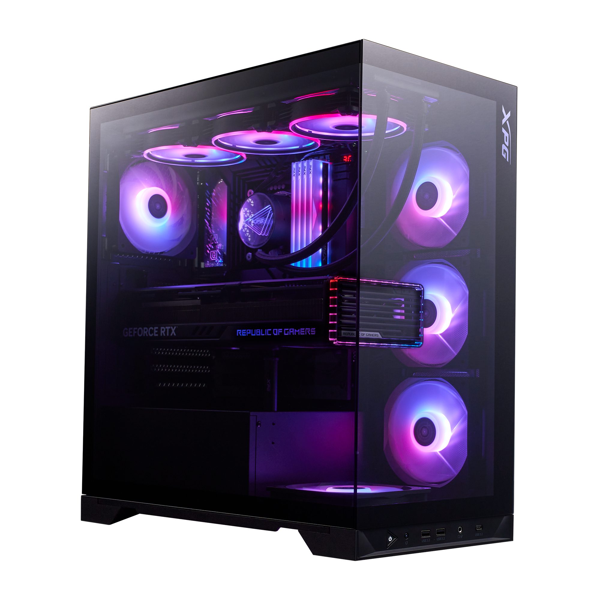 XPG Geh INVADER X BTF ATX Midi Tower schwarz retail - Midi/Minitower - ATX, Ansicht 4