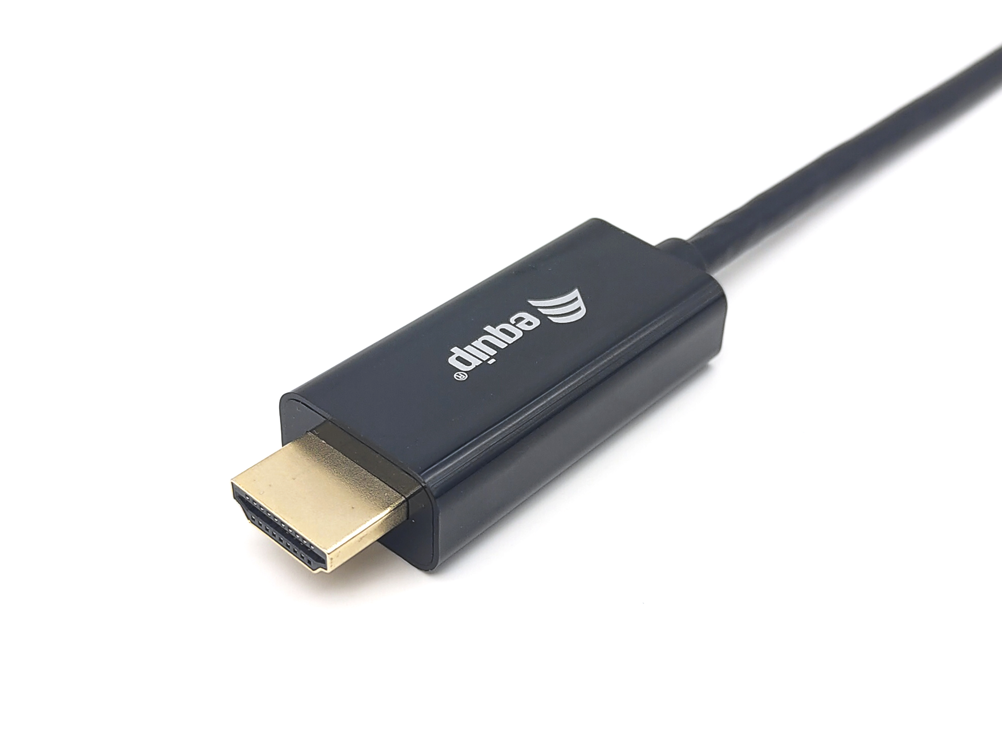 Equip Adapterkabel - 24 pin USB-C männlich zu HDMI männlich - 2 m - Schwarz - unterstützt 4K 30 Hz (3840 x 2160), Ansicht 2