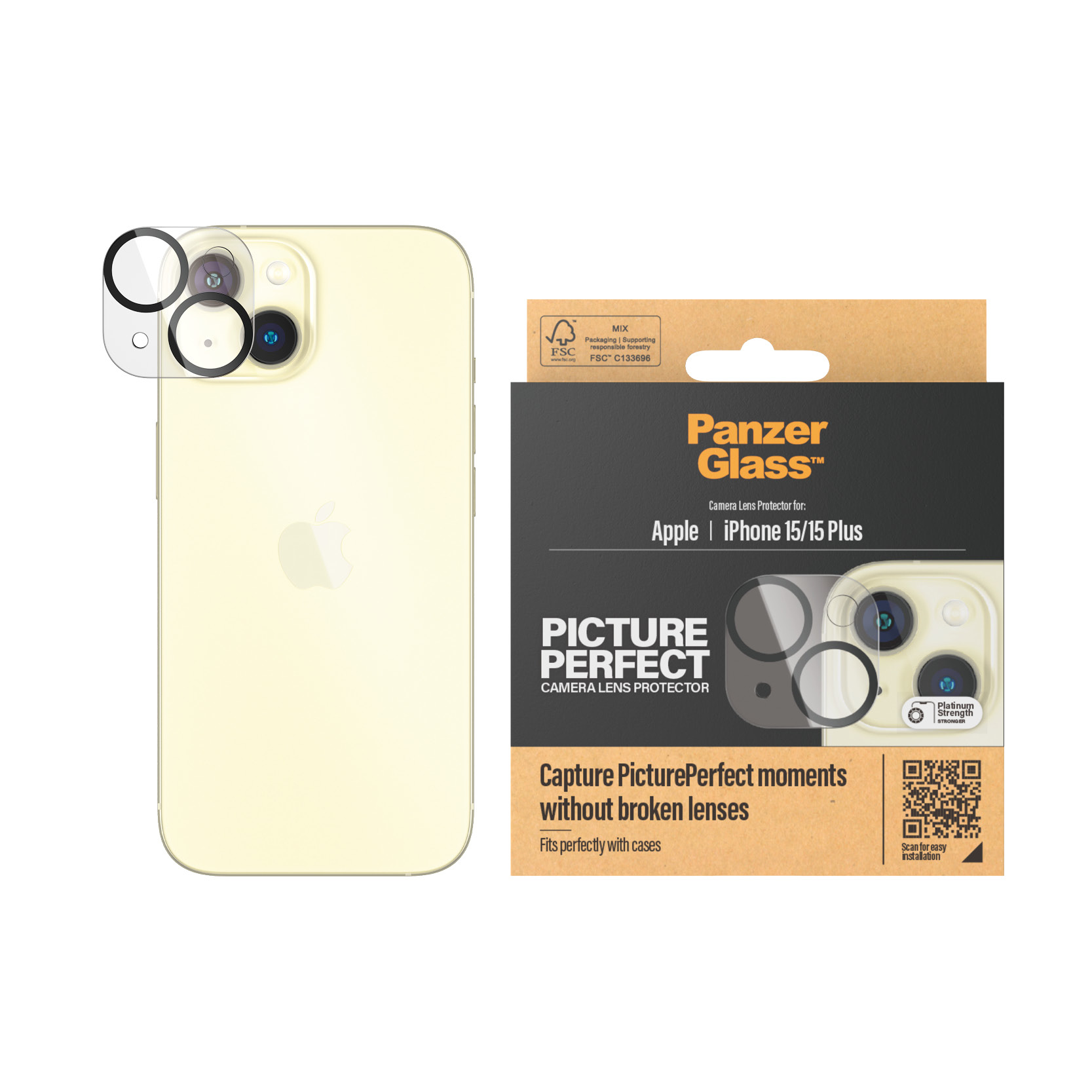 PanzerGlass PicturePerfect Camera Lens Protector iPhone 15/15 Plus, Ansicht 4