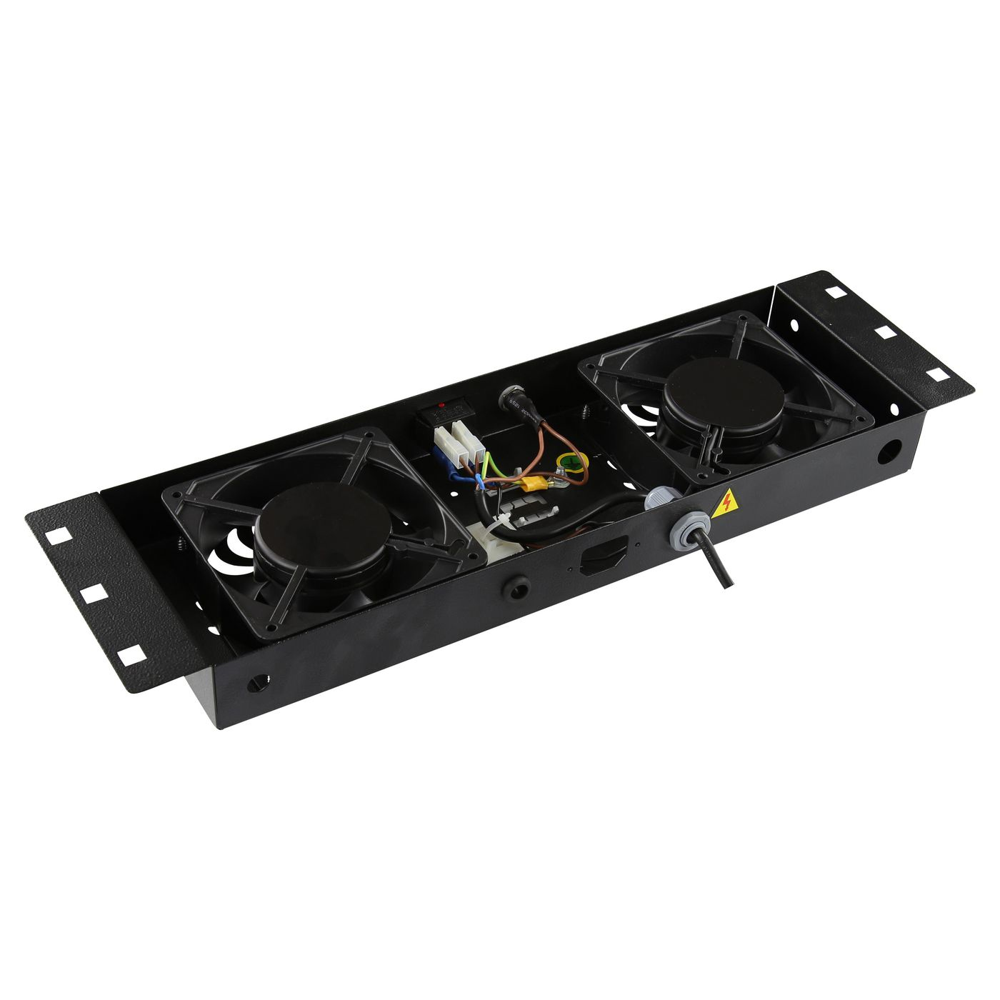 Lanview RAF115BL-UK - Schwarz - 2 Lüfter - 1U - 487 mm - 1330 mm - 45 mm, Ansicht 3