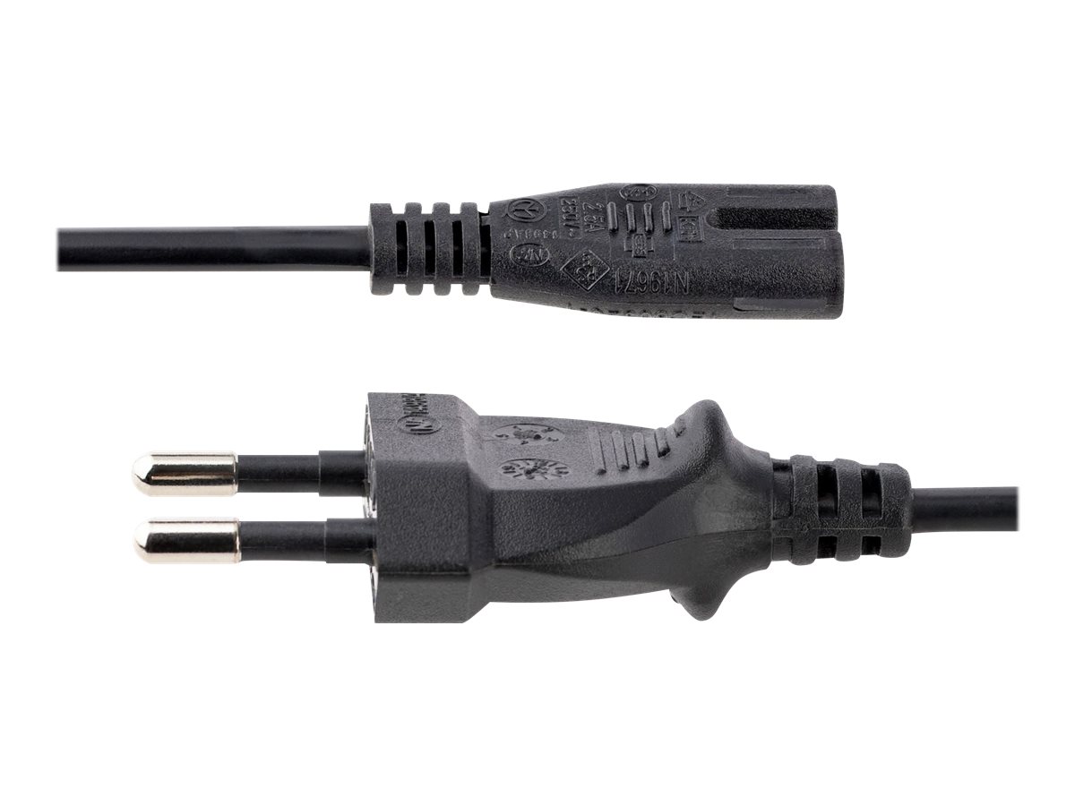 StarTech.com 2 m Laptop Stromkabel, Eurostecker auf C7 Stecker, 2.5A 250V - Stromkabel - Eurostecker (S)