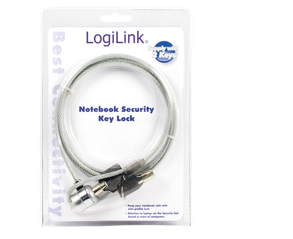LogiLink Sicherheitskabelschloss - 1.5 m, Ansicht 2