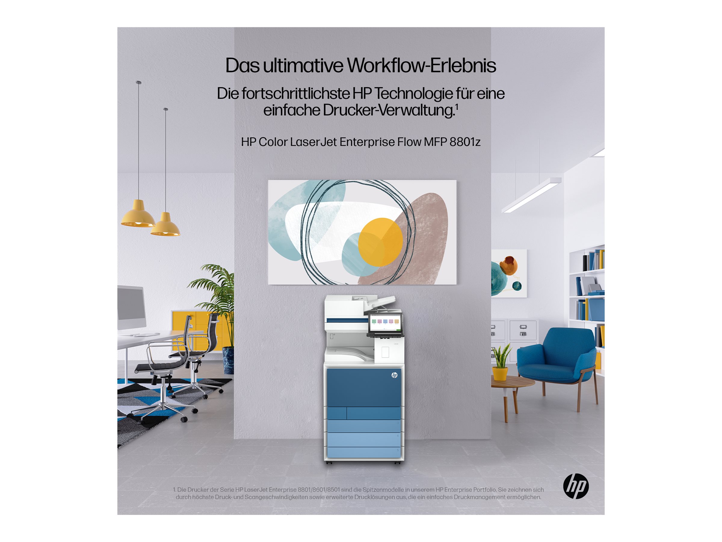 HP LaserJet Enterprise Flow MFP 8801z - Multifunktionsdrucker - Farbe - Laser - A3 (297 x 420 mm)