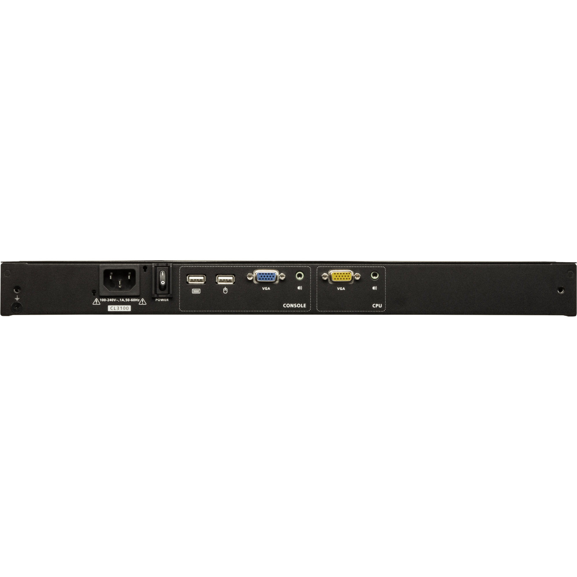 ATEN CL3100NX FR Kurze Tiefe Single Rail 18.5-LCD Konsole USB VGA, Ansicht 2