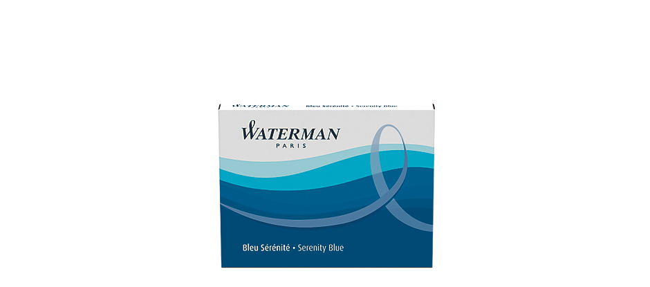 WATERMAN | Tintenpatrone Standard Serenity Blue (alt: Floridablau) | in einer Schachtel (8)