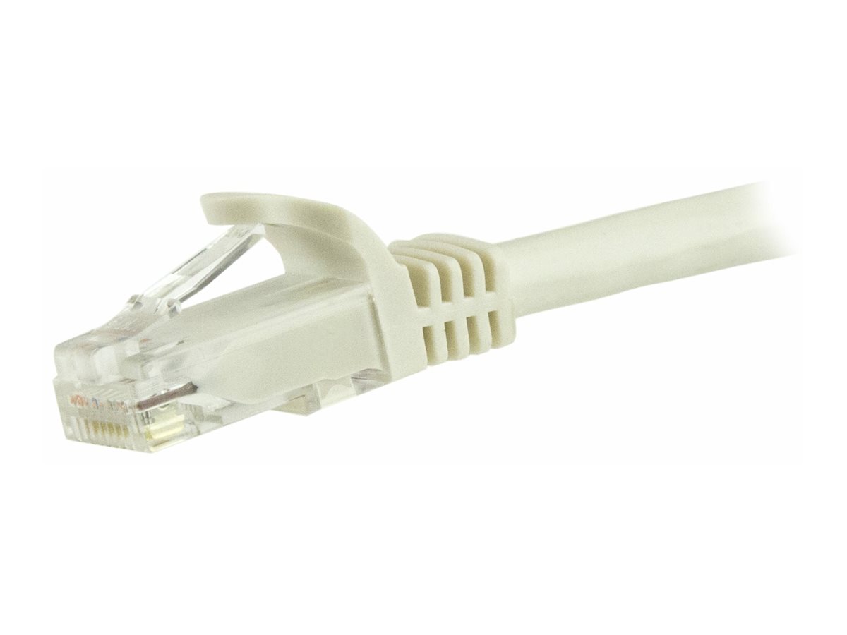 StarTech.com 2m CAT6 Ethernet Cable, 10 Gigabit Snagless RJ45 650MHz 100W PoE Patch Cord, CAT 6 10GbE UTP Network Cable w/Strain Relief, White, Wiring is UL Certified/TIA - Category 6 - 24AWG (N6PATC2MWH)