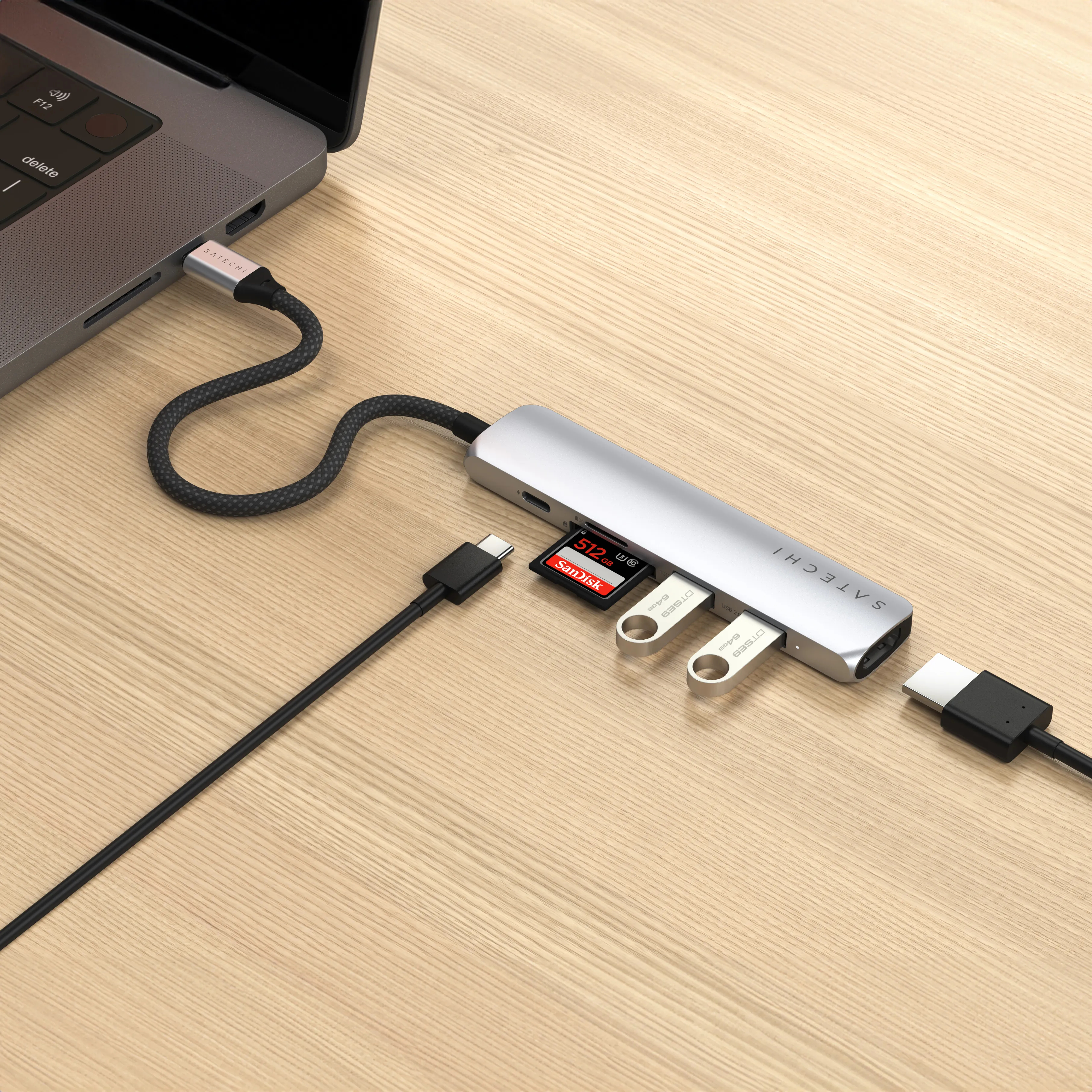 Satechi 6-in-1 - Dockingstation - USB-C 3.2 Gen 2, Ansicht 2