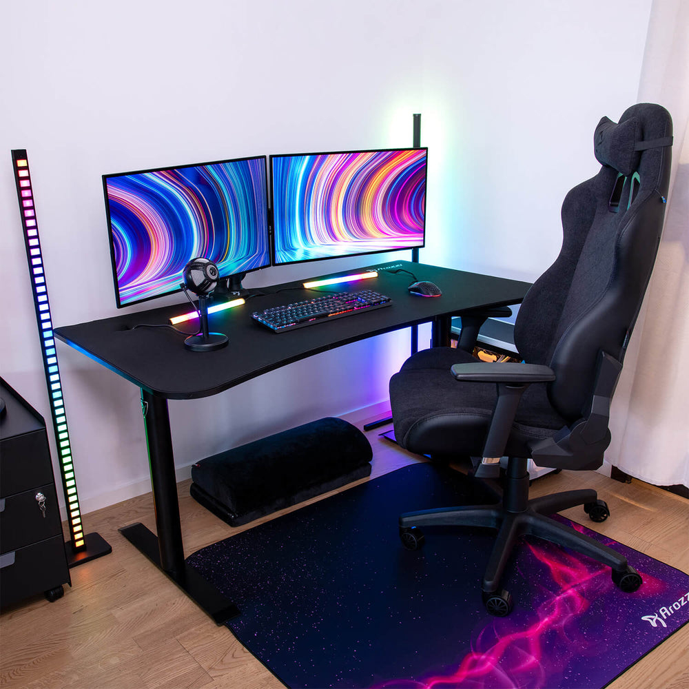 Arozzi Gaming-Tisch Arena Medium PureBlack 140x75.5cm, Ansicht 3