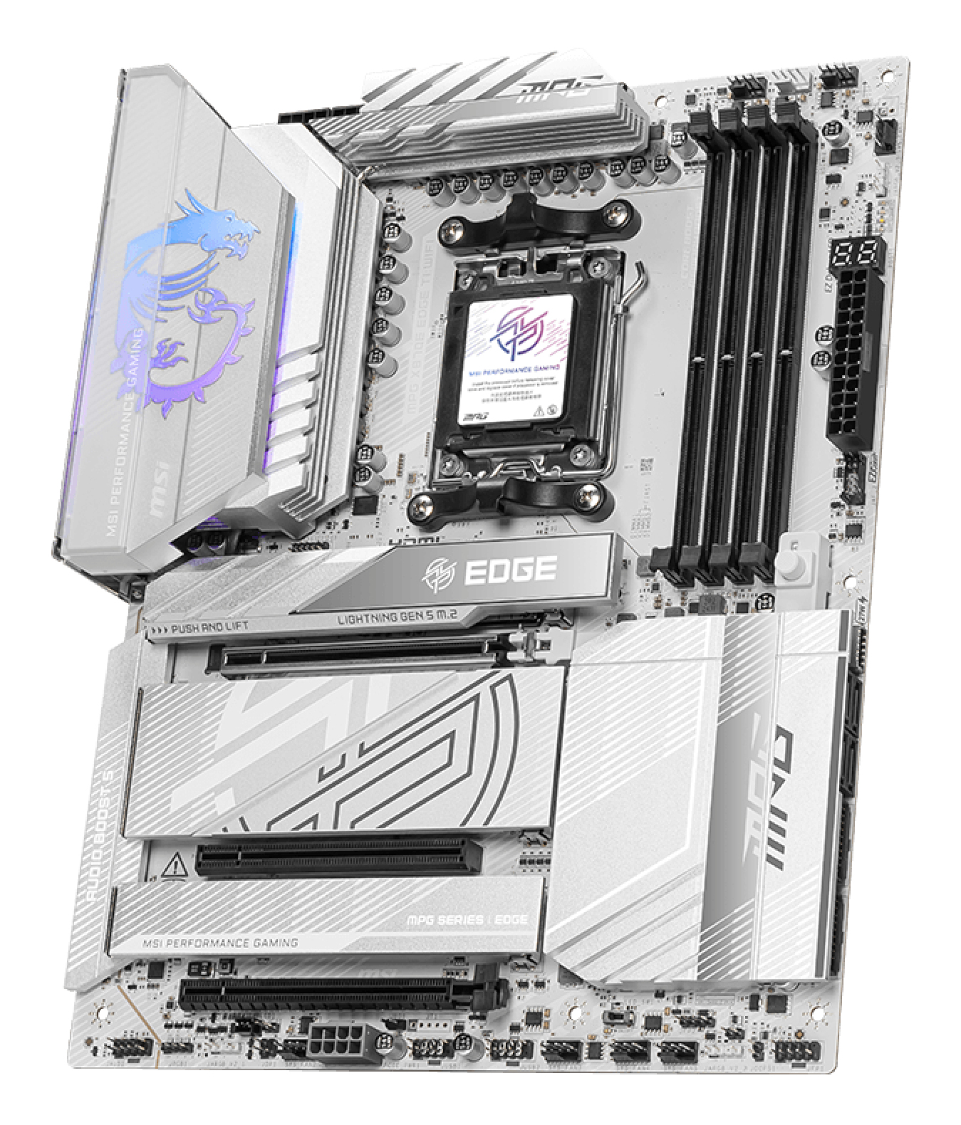 MSI MAG X870E EDGE TI Wifi X870 AM5 ATX DDR5 - AMD Sockel AM5 (Ryzen Zen4) - ATX, Ansicht 2