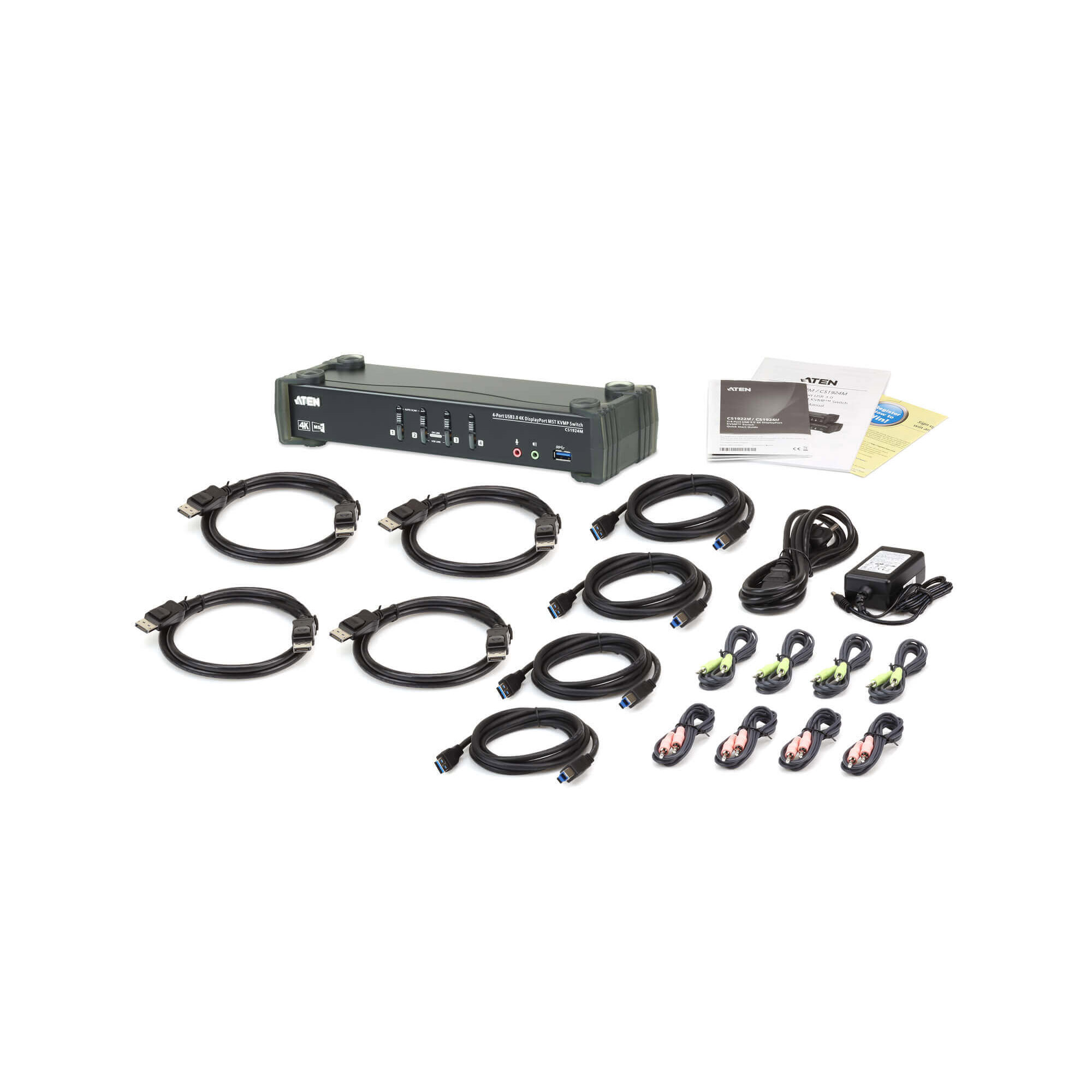 ATEN CS1924M - 4096 x 2160 Pixel - 4K Ultra HD - 4,89 W - Schwarz