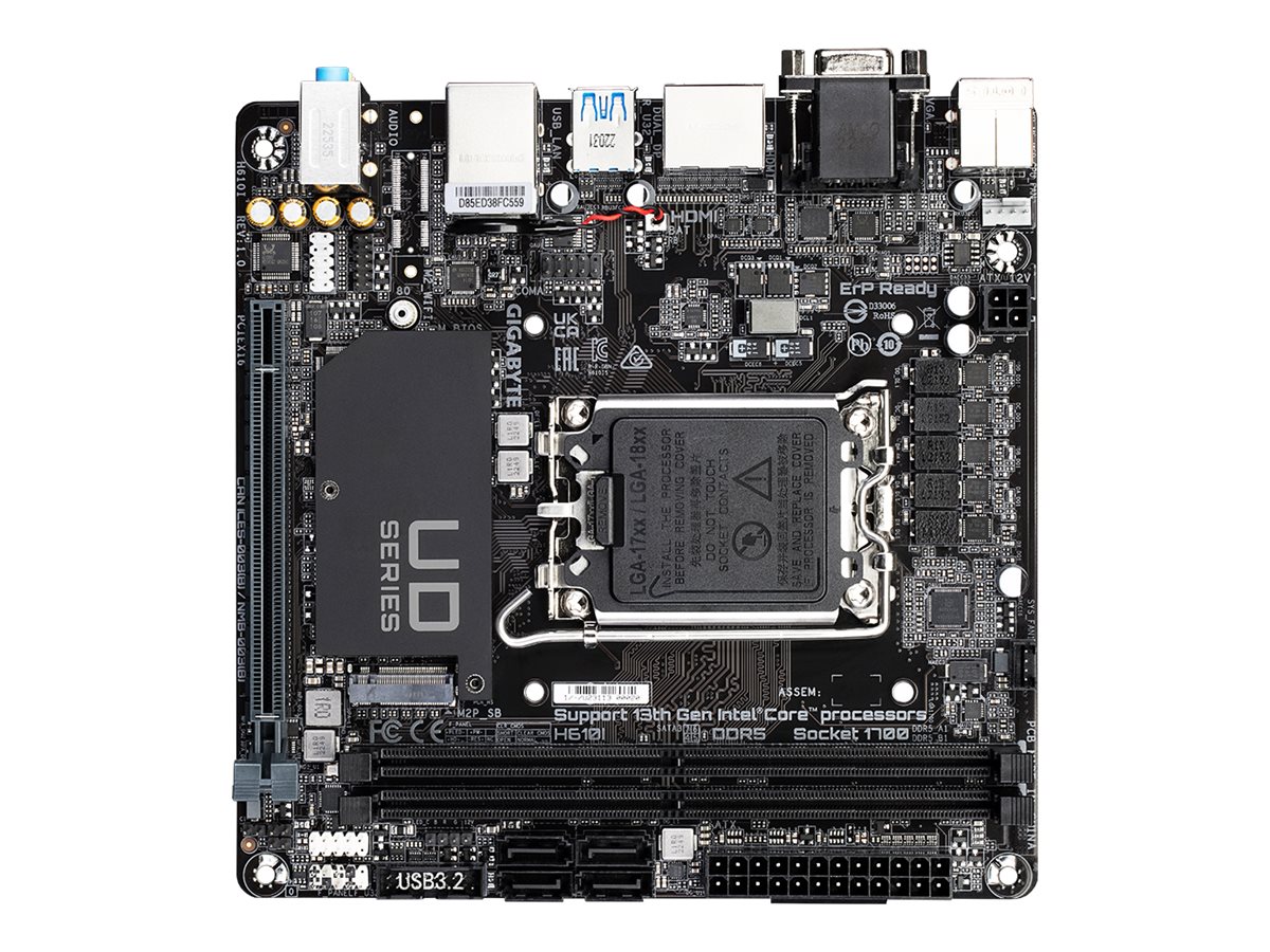Gigabyte H610I - 1.0 - Motherboard - Mini-ITX - LGA1700-Sockel - H610 Chipsatz - USB 3.2 Gen 1 - Gigabit LAN, Ansicht 3