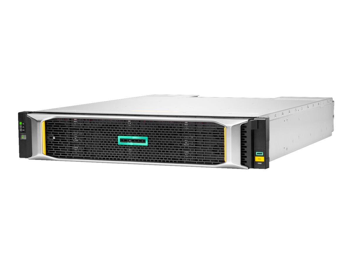 HPE Modular Smart Array 2060 10GBase-T iSCSI SFF Storage - Festplatten-Array - 0 TB - 24 Schächte (SCSI) - iSCSI (10 GbE) (extern) - Rack