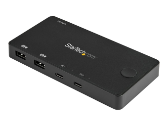 StarTech.com 2 Port USB C KVM Switch 4K 60Hz HDMI Compact Dual Port UHD USB Type C Desktop Mini KVM Switch with USB C Cables Bus Powered MacBook iPad Pro ThinkPad IdeaPad EliteBook