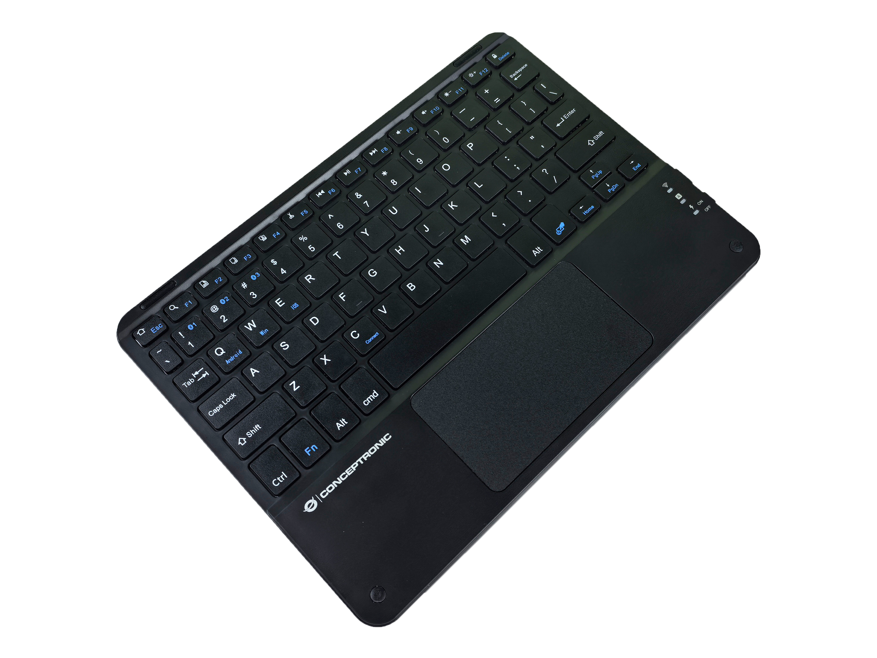 Conceptronic Wireless Tastatur 10 schwarz - Tastatur - TL: US, QWERTY, Ansicht 4