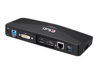 Club 3D 4K Dockingstation USB3 ->3xUSB3/HDMI/DP/DVI/ black retail (CSV-3103D)