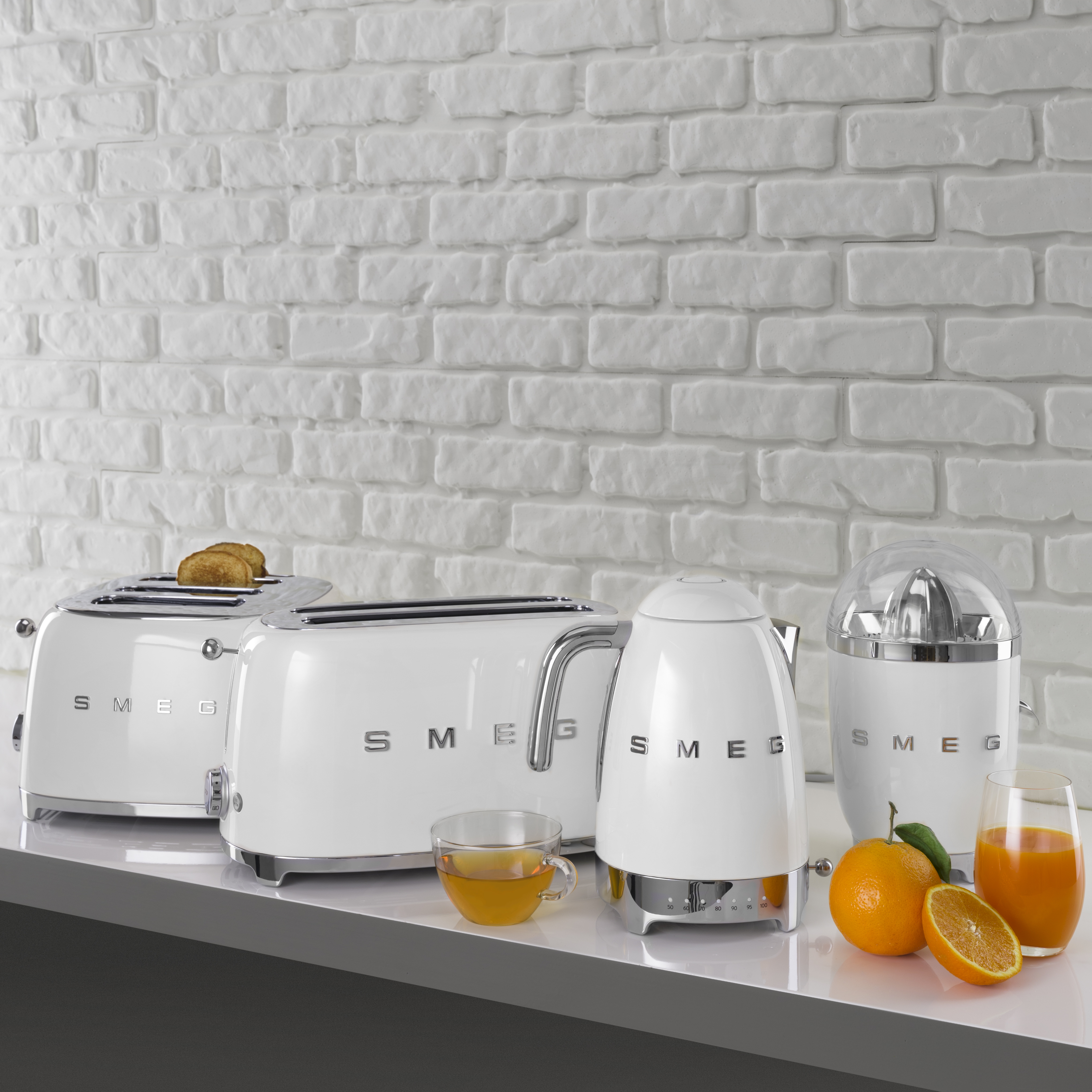SMEG TSF03WHEU - 4 Scheibe(n) - Weiß - Stahl - Tasten - Niveau - Drehregler - 50's Style - China, Ansicht 4