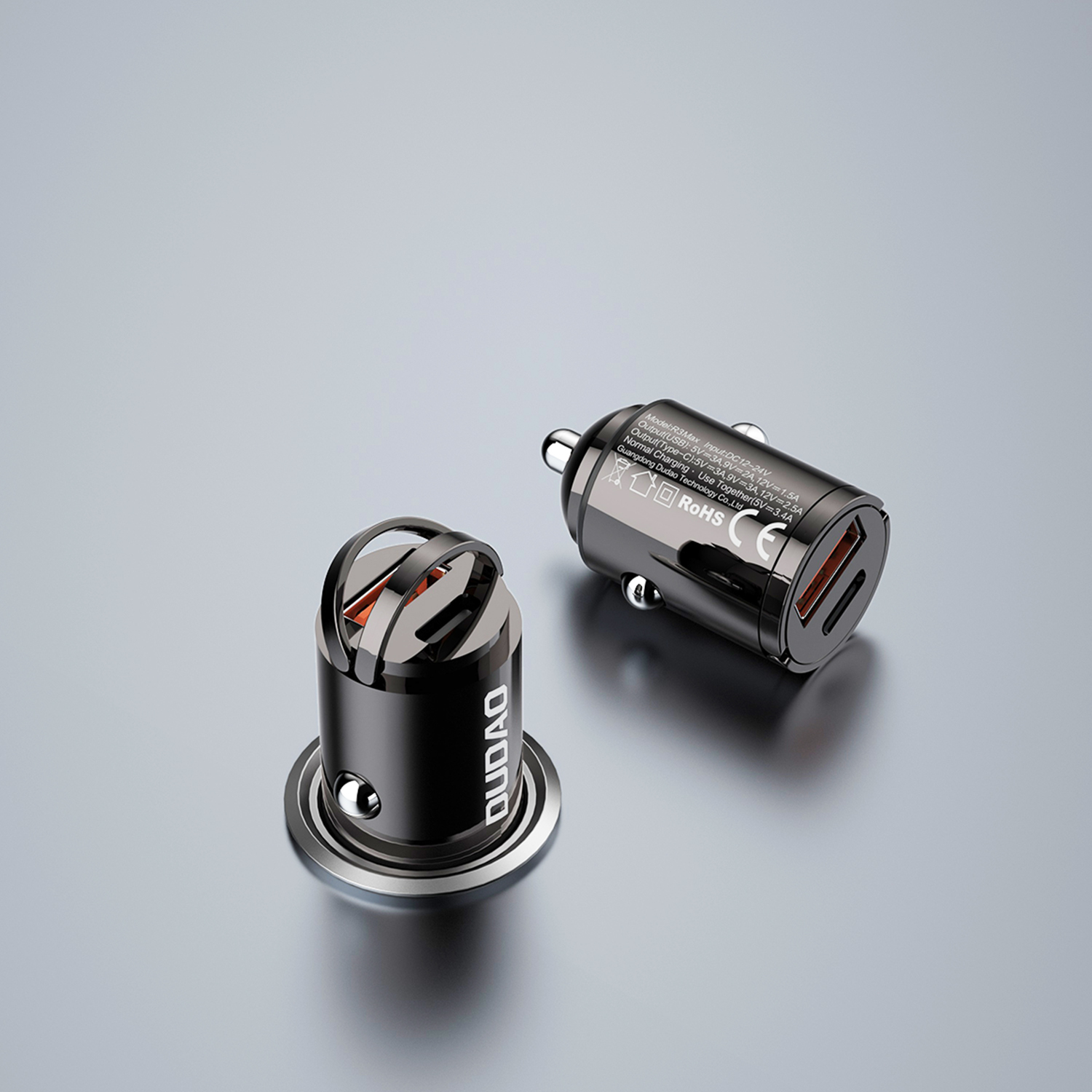 Dudao R3MAX USB+ USB-C 48W Car Charger, Ansicht 3