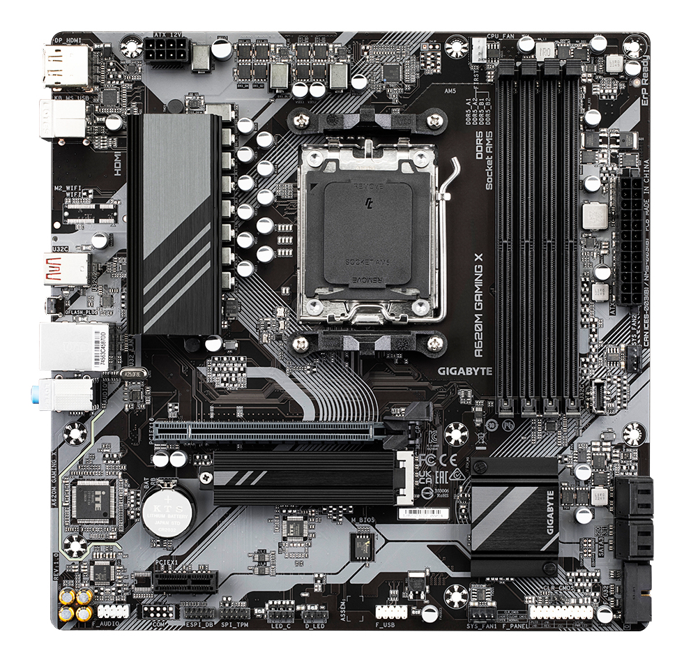 Gigabyte A620M GAMING X - Motherboard - micro ATX - Socket AM5 - AMD A620 Chipsatz, Ansicht 2
