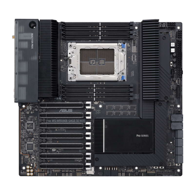 ASUS WRX80E-SAGE SE WIFI - AMD - Socket SP3 - AMD Ryzen Threadripper Pro 3rd Gen - DDR4-SDRAM - 2048 GB - DIMM