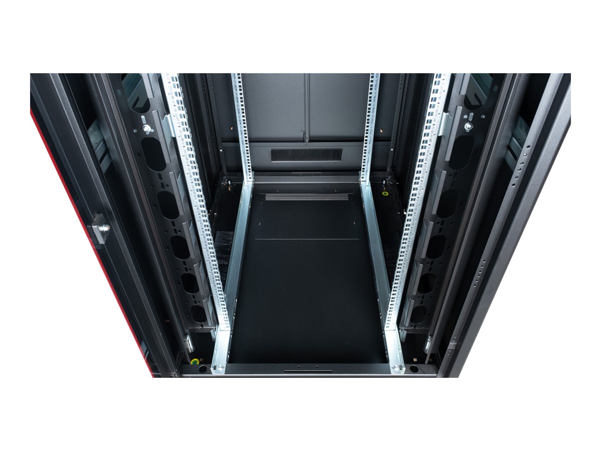 ROLINE 19 Zoll Netzwerkschrank Pro 42 HE 800x1000 BxT Glastür schwarz, Ansicht 3