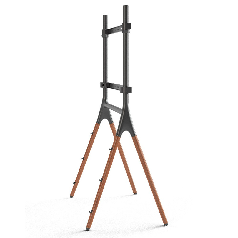 Techly Aufstellung - Stativ - für Flachbildschirm - Schwarz, braun - Bildschirmgröße: 124.5-177.8 cm (49-70), Ansicht 4
