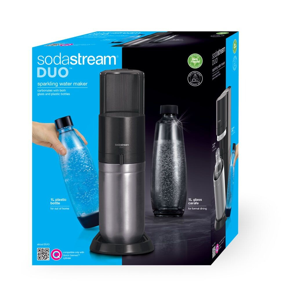 SodaStream DUO black - Schwarz - Edelstahl - Glas - 1 l - 60 l - 155 mm - 280 mm, Ansicht 4