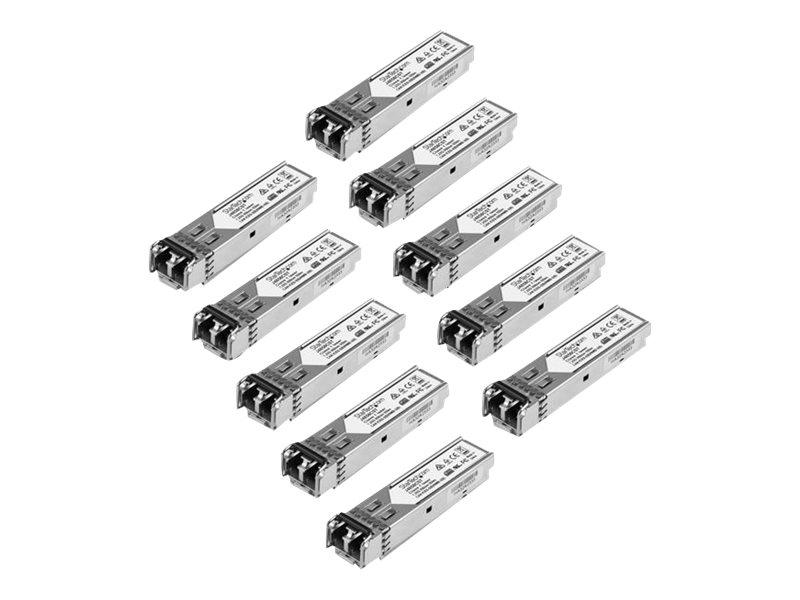 StarTech.com Gigabit LWL SFP Transceiver Modul - HP J4858C kompatibel - MM LC mit DDM - 550m - 1000Base-SX - 10er Pack, Ansicht 5
