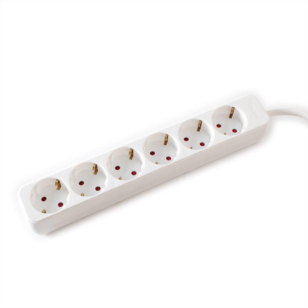 VALUE Steckdosenleiste - Wechselstrom 250 V - 3600 Watt - Eingabe, Eingang CEE 7/4 - Ausgangsanschlüsse: 6 (6 x CEE 7/4), Ansicht 2