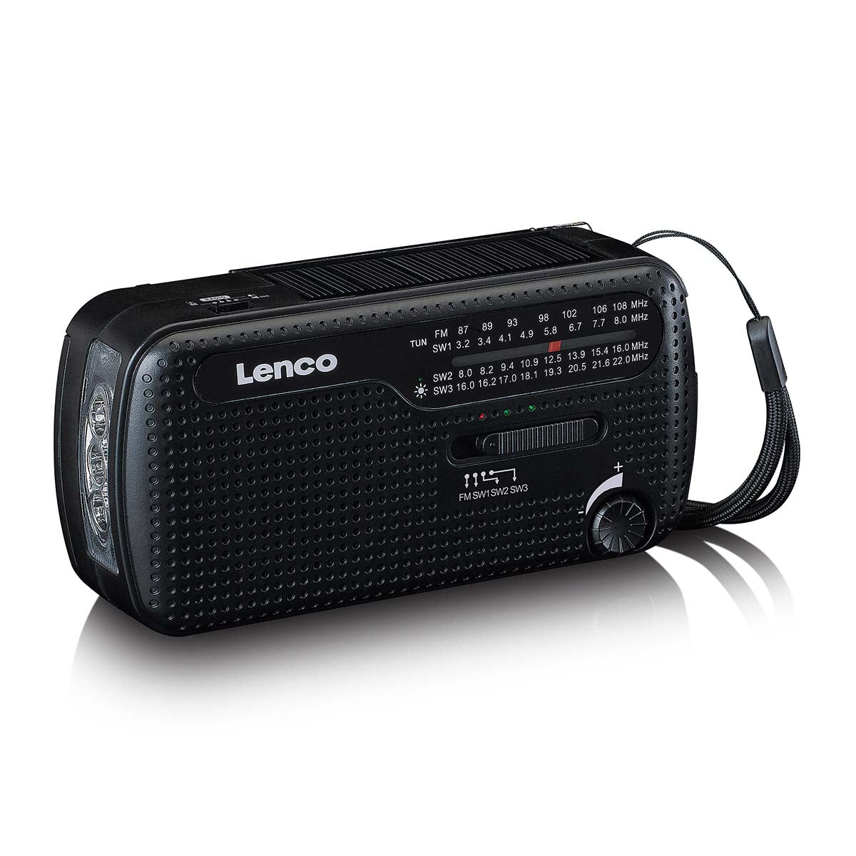 Lenco MCR-113 Notfall-Radio Kurbel/Solar/Akku schw, Ansicht 4