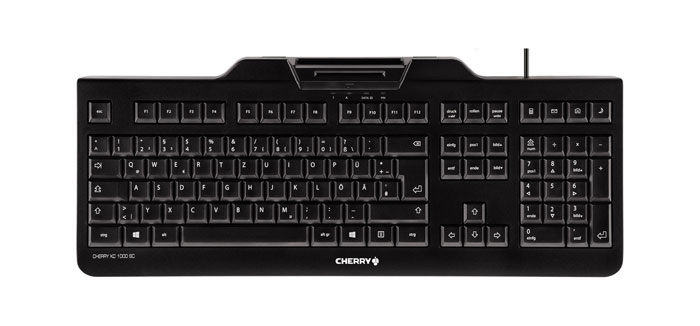 Cherry KC 1000 SC, Volle Größe (100%), Kabelgebunden, USB, QWERTZ, Schwarz