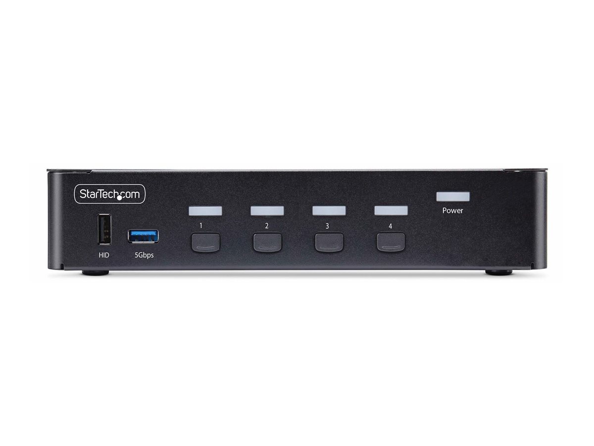 StarTech.com 4-Port DisplayPort 1.4 KVM Switch 8K 60Hz  4K 144Hz 2x USB 3.0 Ports 4x USB 2.0 Ports Hotkey Switching TAA Compliant (D86A2-4-PORT-8K-KVM)