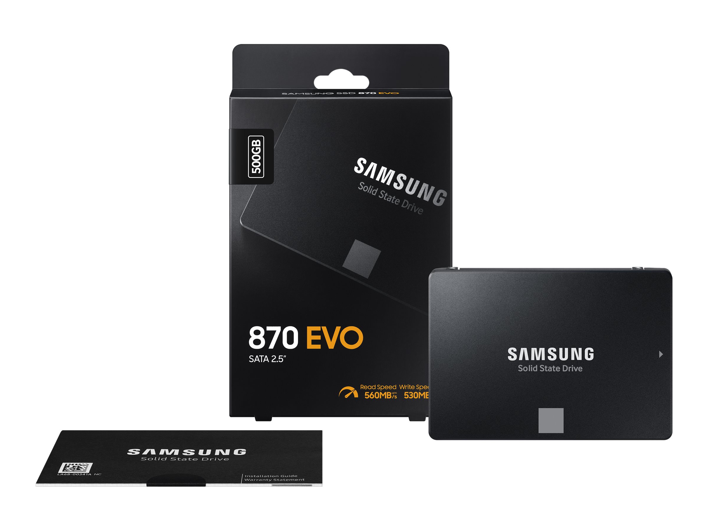 Samsung 870 EVO MZ-77E500B - 500 GB SSD - intern - 2.5&quot; (6.4 cm)