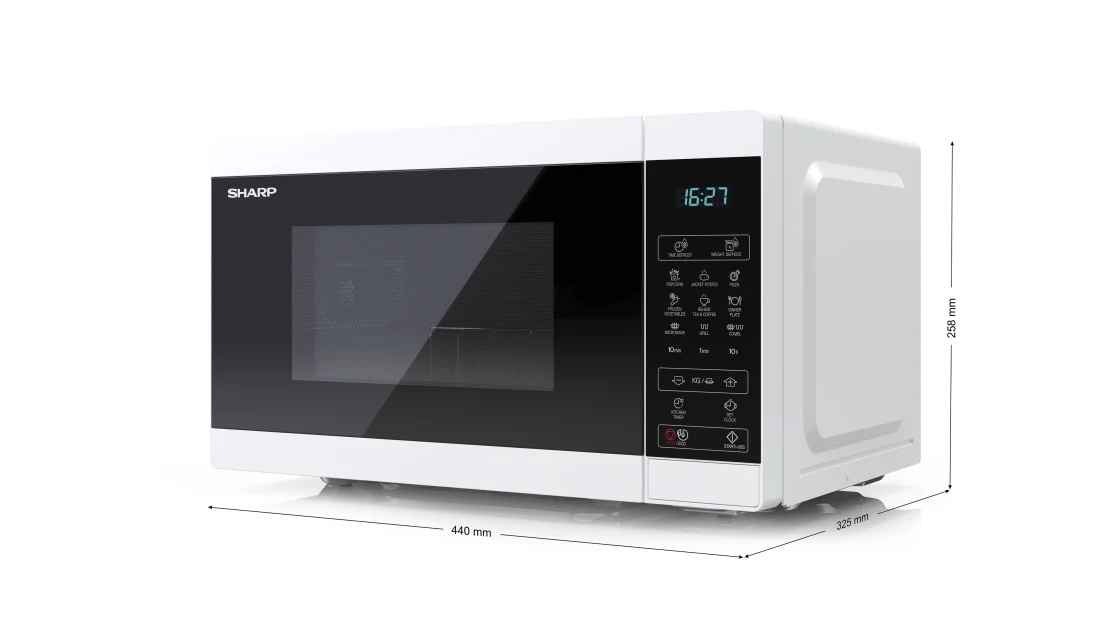 Sharp YC-MG02E-W - Mikrowellenofen mit Grill, Ansicht 4