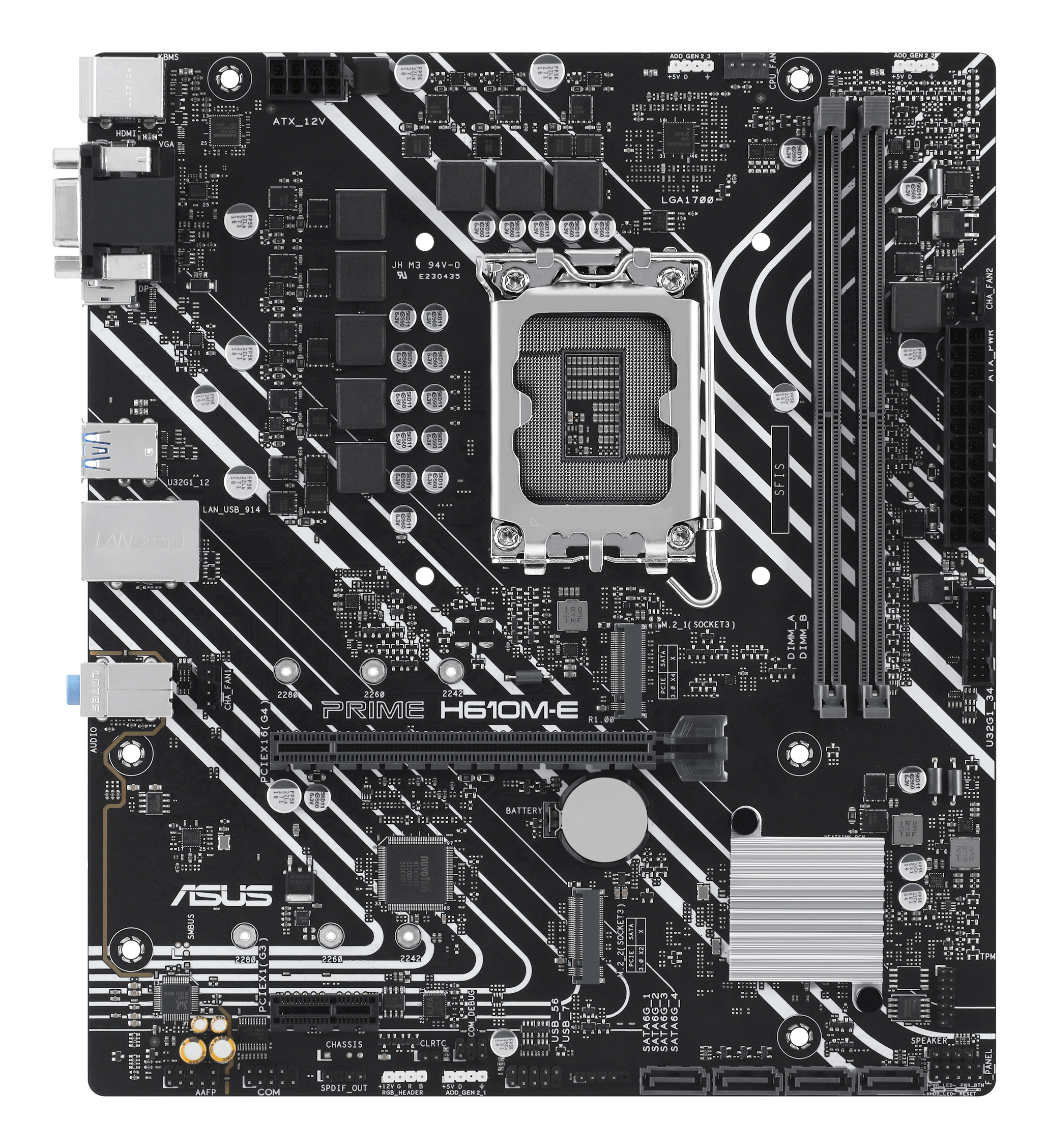 ASUS PRIME H610M-E-CSM - Motherboard - micro ATX - LGA1700-Sockel - H610 Chipsatz, Ansicht 2