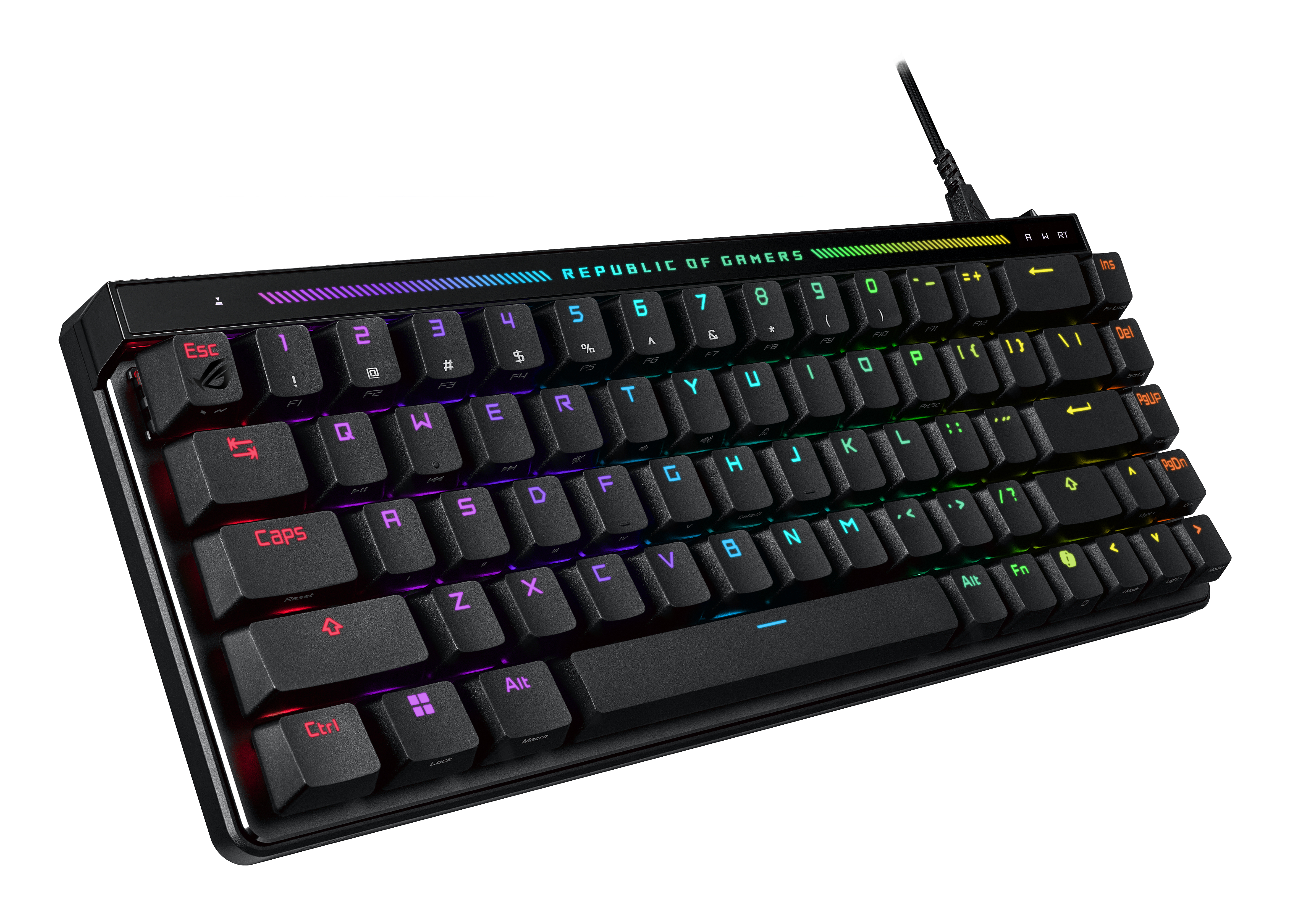 ASUS ROG Falchion Ace - Tastatur - 65 % kompakt - TL: Deutsch, QWERTZ, Ansicht 3