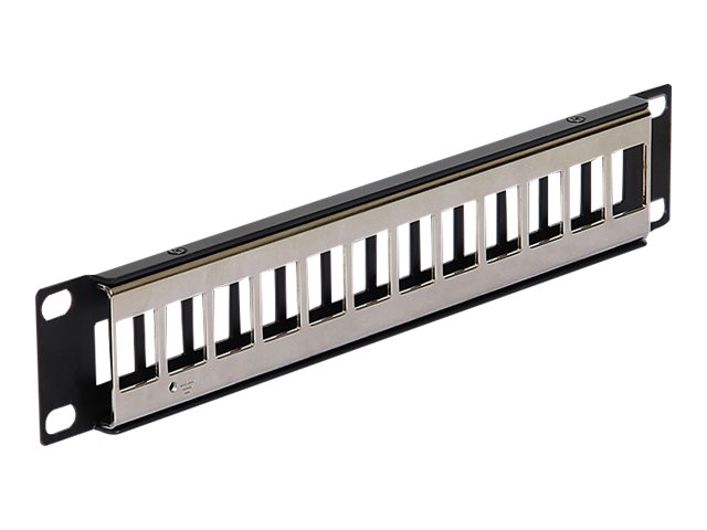 Delock Keystone Patch Panel - Patch Panel - Schwarz - 1U - 25.4 cm (10)