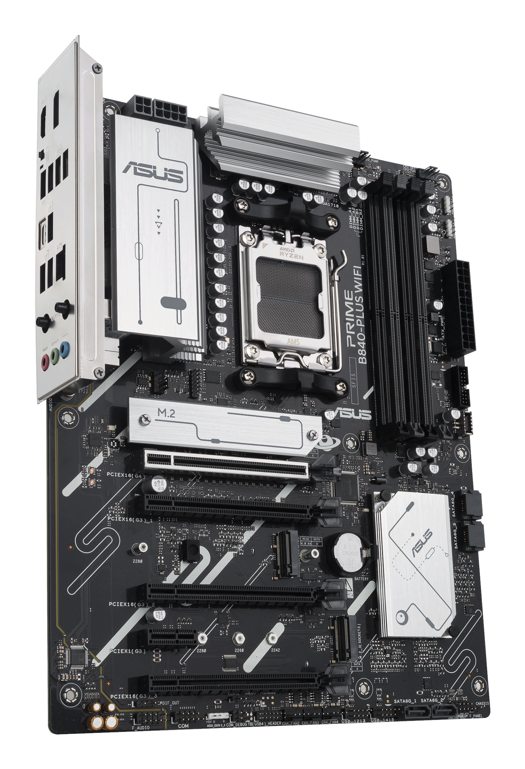 ASUS PRIME B840-PLUS WIFI - Motherboard - ATX - Socket AM5 - AMD B840 Chipsatz - Onboard-Grafik (CPU erforderlich), Ansicht 4