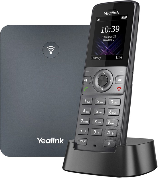 Yealink W74P - Schnurloses VoIP-Telefon - mit Bluetooth-Schnittstelle mit Rufnummernanzeige/Anklopffunktion, Ansicht 2