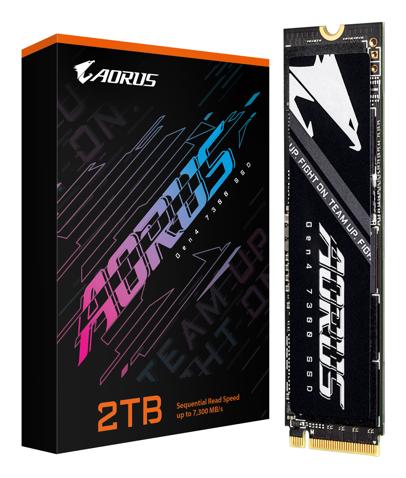 Gigabyte AORUS Gen4 7300 - SSD - 2 TB - intern - M.2 2280 - PCIe 4.0 x4 (NVMe), Ansicht 2