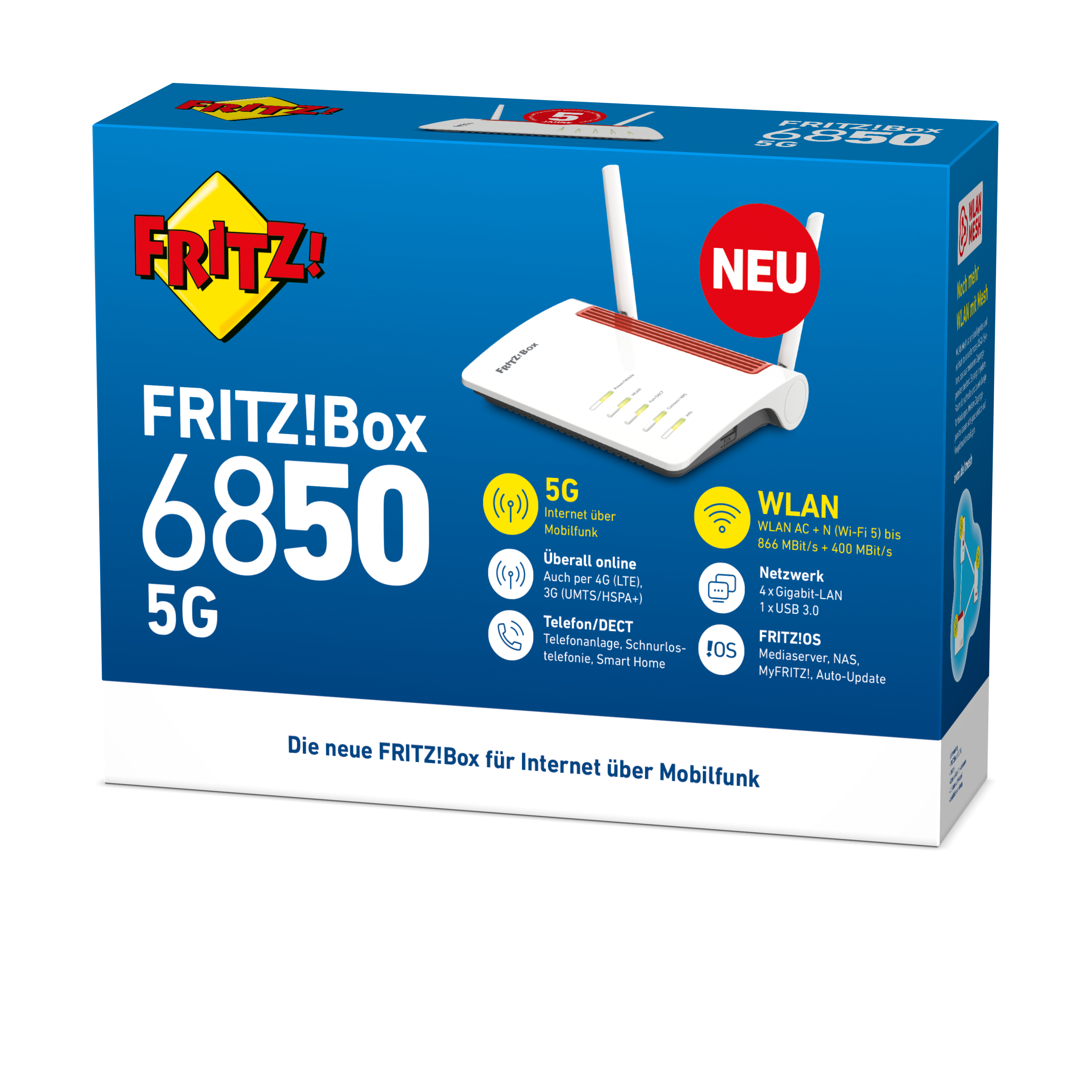 AVM FRITZ!Box 6850 5G - Wireless Router - WWAN, Ansicht 3