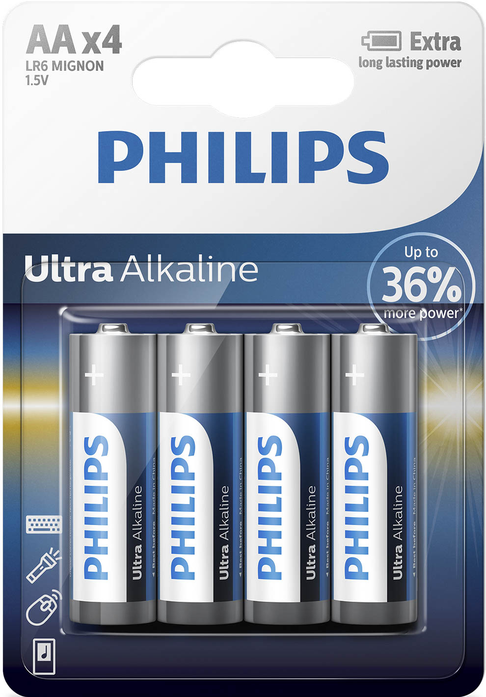 Philips ExtremeLife+ LR6E4B - Batterie 4 x AA-Typ, Ansicht 2