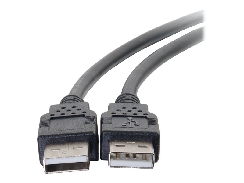 C2G 3.3ft USB Cable - USB A to USB A Cable - USB 2.0 - Black - MM - USB-Kabel - USB (M)