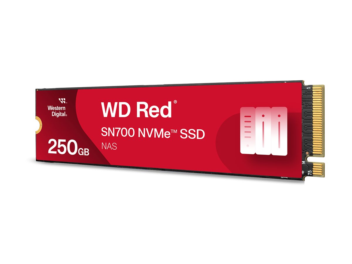 WD Red SN700 WDS250G1R0C-68BDK0 - SSD - 250 GB - intern - M.2 2280 - PCIe 3.0 x4 (NVMe)