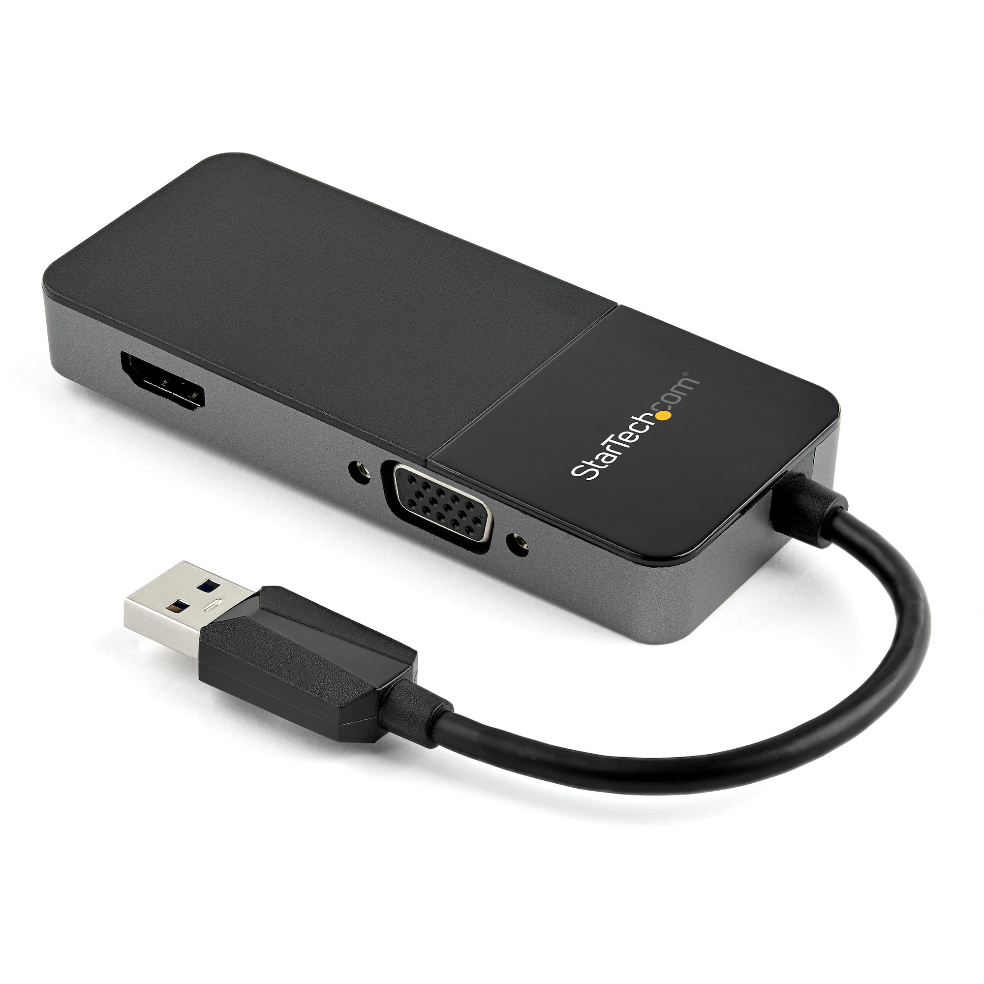 StarTech.com USB 3.0 auf HDMI und VGA Adapter - 4K/1080p USB Typ-A Dual Monitor Multiport Konverter - Externe Video Grafikkarte für mehrere Bildschirme - Multi Display USB Adapter, 3.2 Gen 1 (3.1 Gen 1), USB Typ-A, HDMI-Ausgang, VGA-Ausgang (D-Sub), 3840 x 2160 Pixel