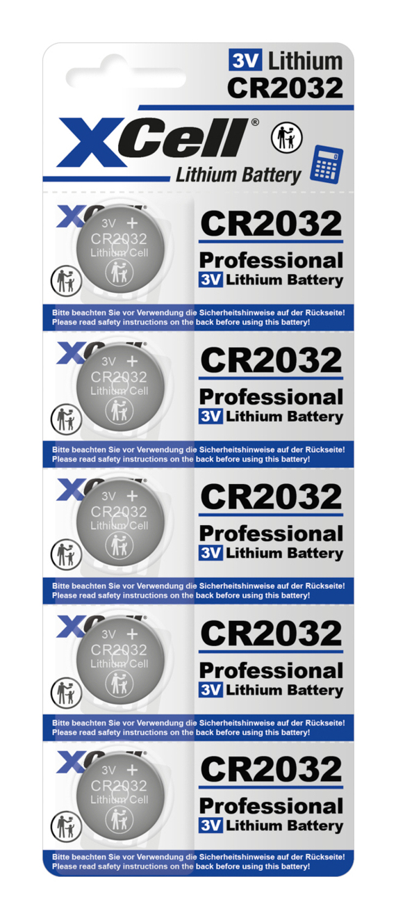 XCell Batterie Knopfzelle CR2032 - Batterie - CR2032, Ansicht 3