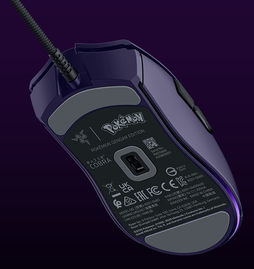 Razer Maus Cobra kabelgebunden Pokemon Gengar Edition - Maus - 8.500 dpi, Ansicht 2