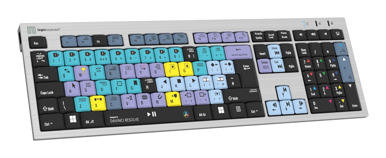 Logickeyboard Davinci Resolve Classic PC/Slim - TL: Französisch, AZERTY, Ansicht 3