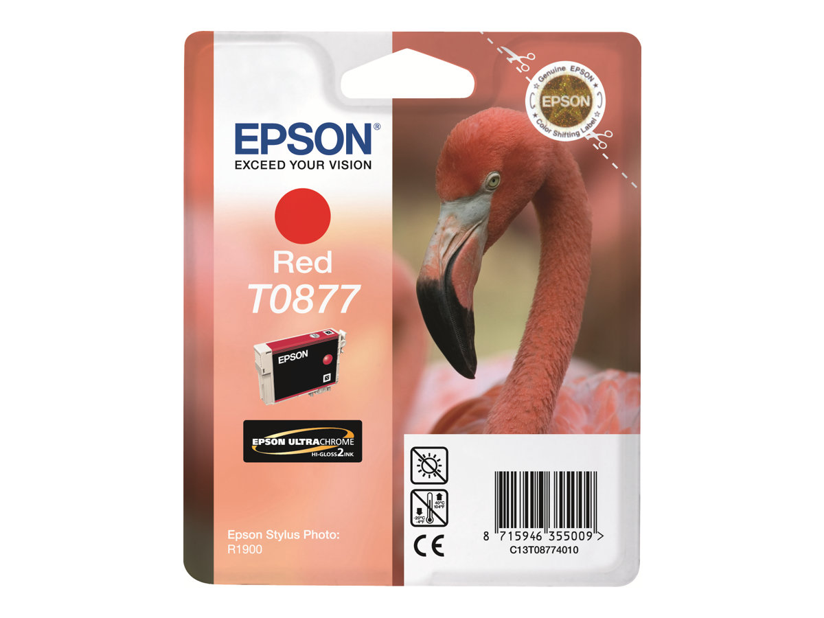 Epson T0877 - 11.4 ml - Rot - original - Blisterverpackung - Tintenpatrone