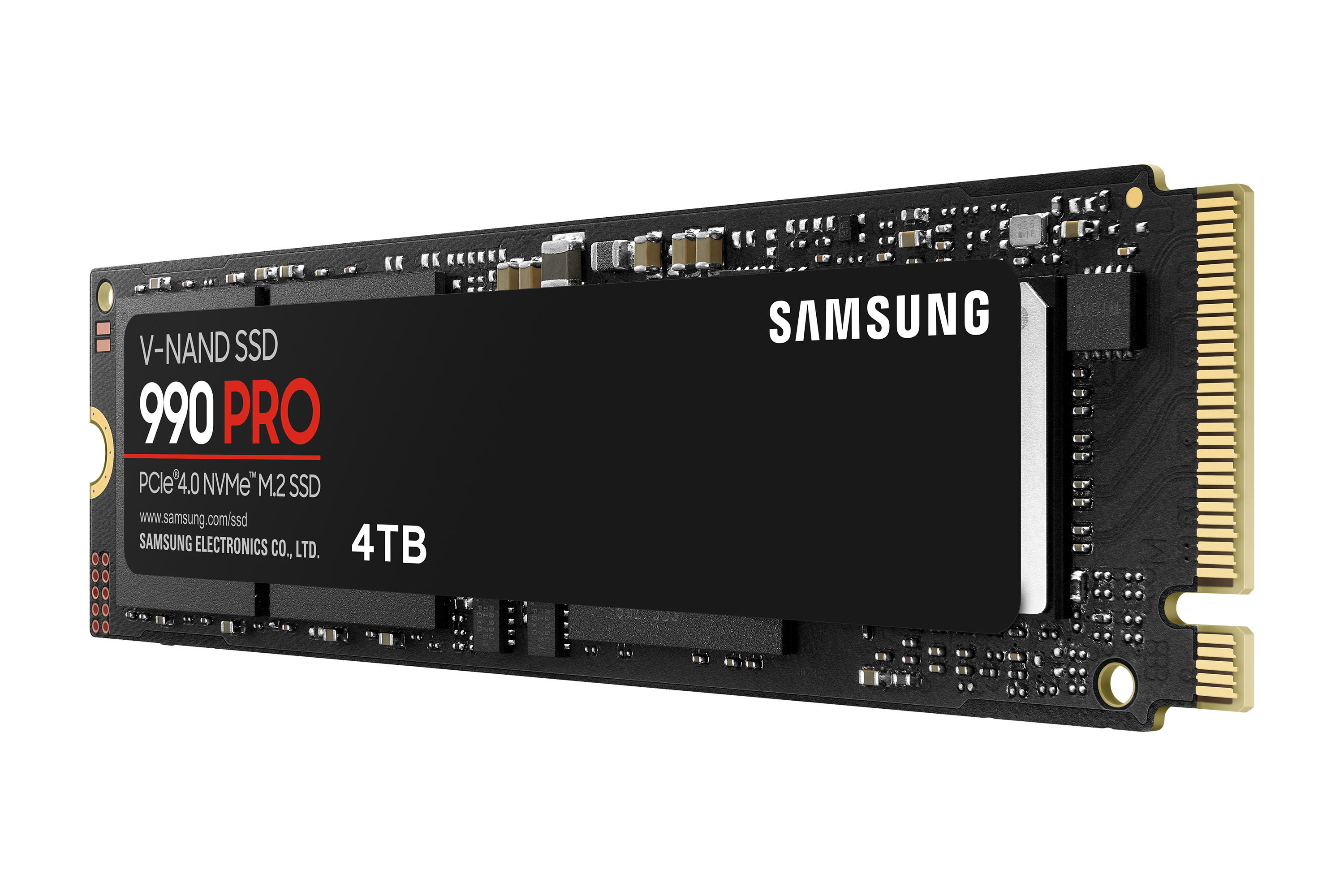 Samsung 990 PRO MZ-V9P4T0BW - SSD - verschlüsselt - 4 TB - intern - M.2 2280 - PCIe 4.0 x4 (NVMe), Ansicht 3